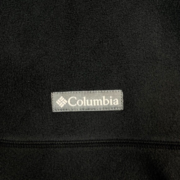 Columbia Men's Fleece Pullover Sweater Size 1X Black 1/4 Snap Neck Soft Warm - Picture 4 of 8